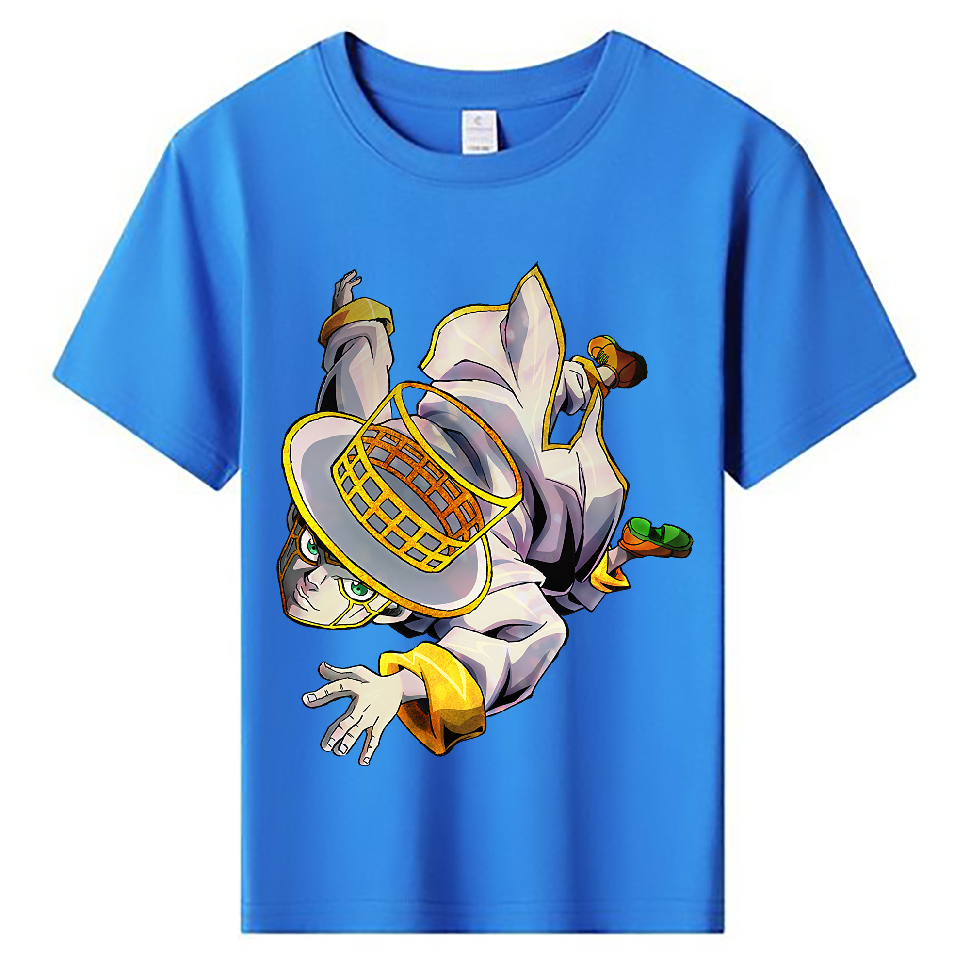 （画像用） ジョジョの奇妙な冒険 岸辺 露伴（きしべ ろはん） JoJo's Bizarre Adventure Rohan Kishibe 綿100％キッズTシャツ（フロントプリント）